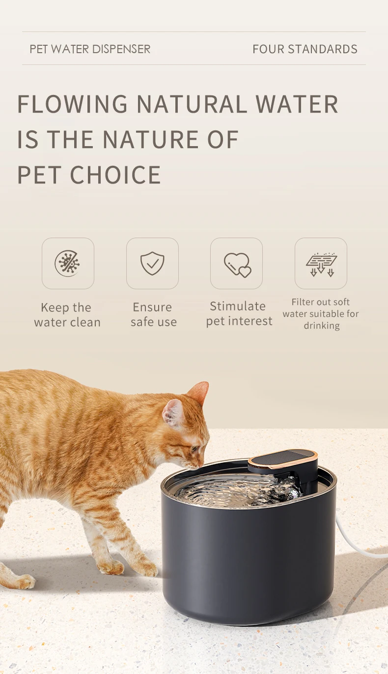 3L Automatic Pet Cat Water Fountain Silent Cat Drinking Fountain USB Charge Electric Feeder Pet Water Dispenser for Cat Supplies