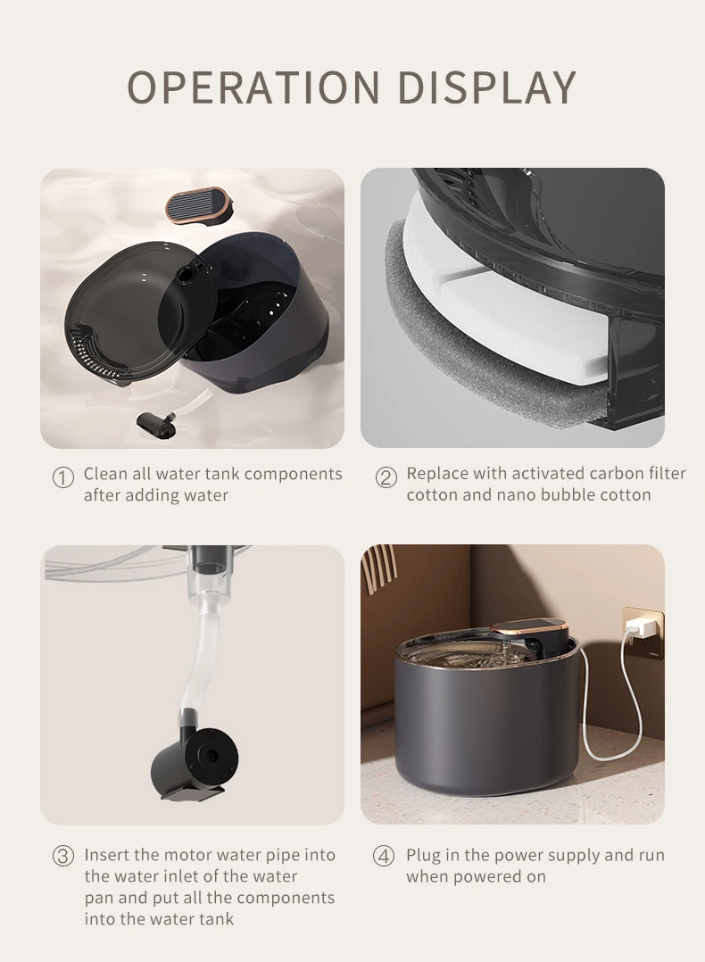 3L automatischer Haustier-Katzenwasser-Brunnen stiller Katzentrinkbrunnen USB-Ladung elektrischer Feeder-Haustier-Wasserspender für Katze-Versorgungsmaterialien