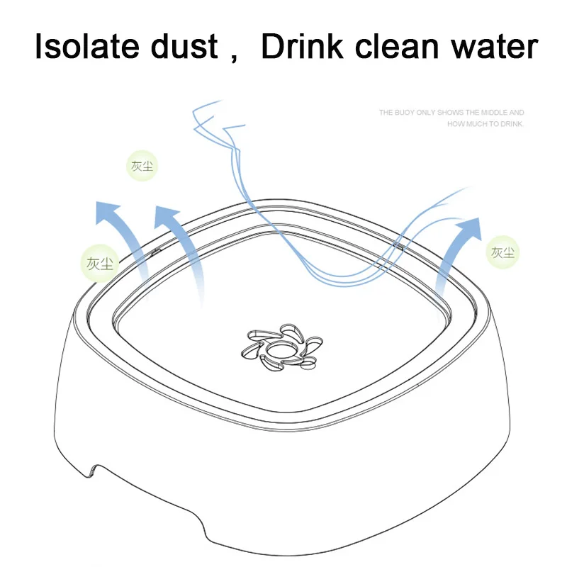 Drinkbak Hond Bol d'eau potable pour chien Bol flottant à bouche non mouillante Bol d'eau potable pour chien sans déversement Bebedero Perro Waterbak Hond