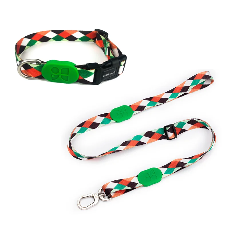 Hondenhalsband en Multifunctionele Leash Anti-Pull Verstelbare Zachte Polyester Halsband Halsband Gepersonaliseerde Accessoires Voor Huisdieren