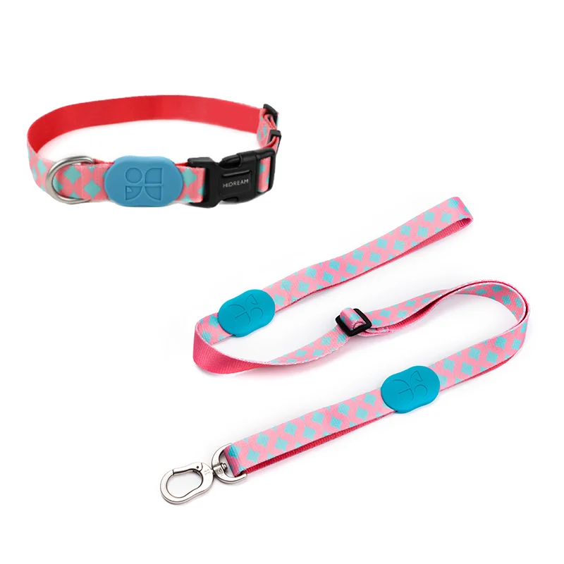 Collier pour chien et laisse multifonction anti-traction ajustable Collier en polyester souple Collier personnalisé Accessoires pour animaux de compagnie