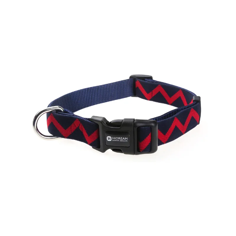 Collier pour chien anti-traction réglable Collier en nylon souple Jacquard Collier personnalisé Accessoires pour animaux de compagnie