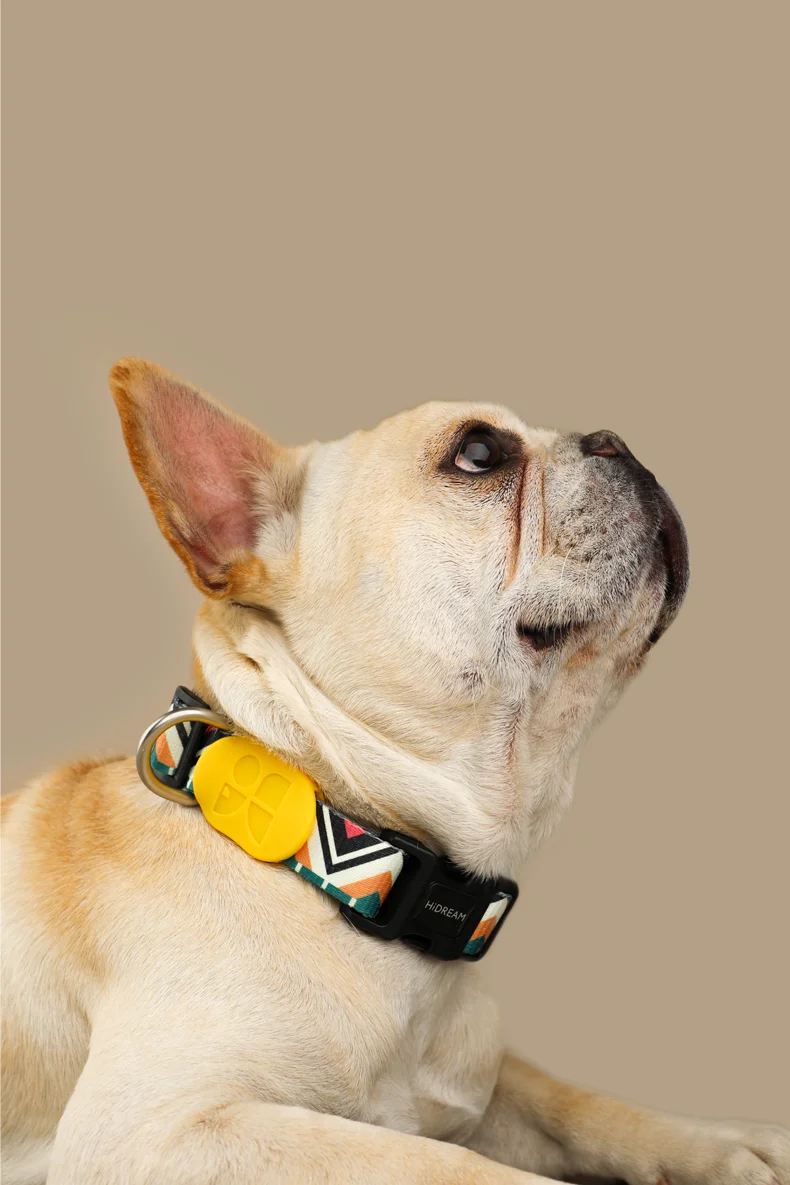 Perro ajustable de poliéster suave anti-tirón collar de accesorios personalizados para mascotas