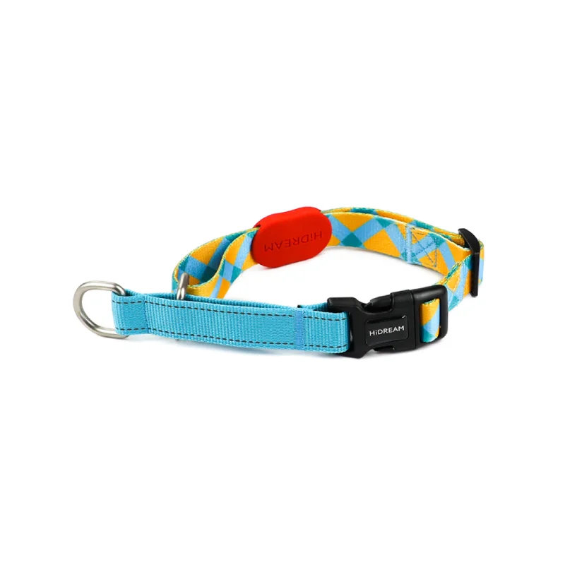 Hundehalsband halb P reflektierende starke Choker Training Hund für kleine und große Hunde Anti Pull karierten Polyester einstellbare Halsband