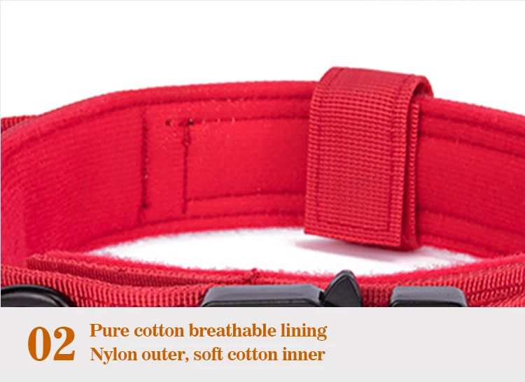 Collar de perro de nylon táctico duradero para el perro grande mediano ajustable a prueba de explosiones collar de mascota Accesorios para perros Pet Supplies