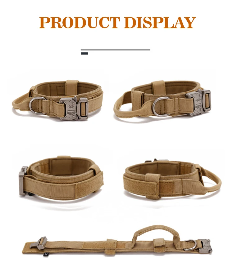 Durable Tactical Dog Collar Nylon Collar For Medium Large Dog Adjustable Explosion-proof Pet Collar Dog Accessories Pet Supplies