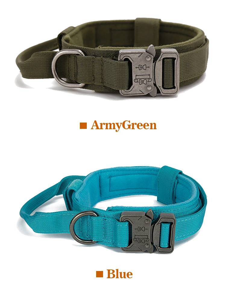 Durable Tactical Dog Collar Nylon Collar For Medium Large Dog Adjustable Explosion-proof Pet Collar Dog Accessories Pet Supplies