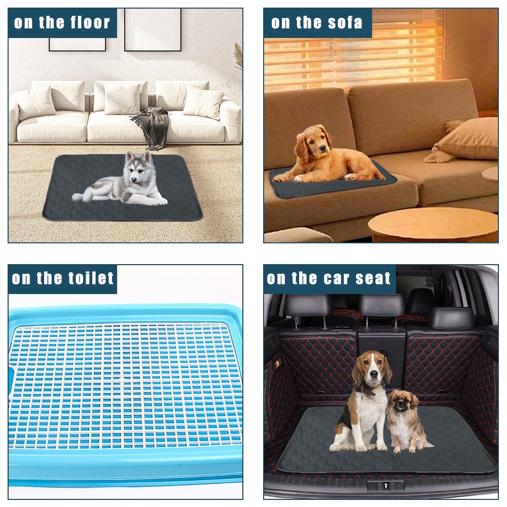 Tapis d'entraînement lavable et absorbant d'urine pour chien, imperméable et réutilisable, accessoires pour animaux de compagnie, housse de siège de voiture, tapis de couche.