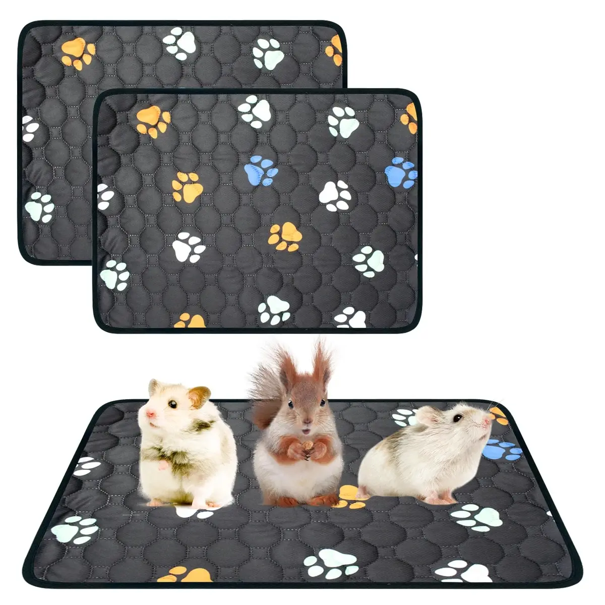 1PC Washable Dog Pee Pads Waterproof Puppy Pads Mat Reusable Potty Training Whelping Pads Anti-Slip Rabbits and Guinea Pigs Beds