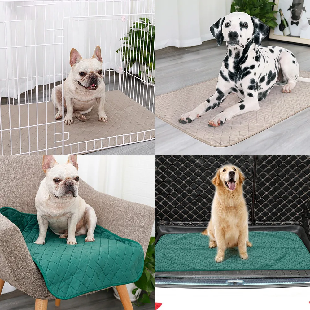 Tapis hygiénique réutilisable pour chien Fond imperméable en fibre de bambou Tapis d'entraînement pour chien Super Absorbant Lavable