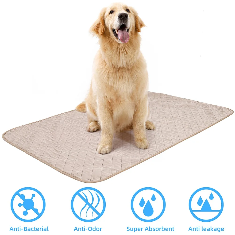 Wiederverwendbare Pet Pee Pads Waterproof Bottom Bamboo Fiber Dog Training Pad Super Absorbent Washable Dog Pee Pads