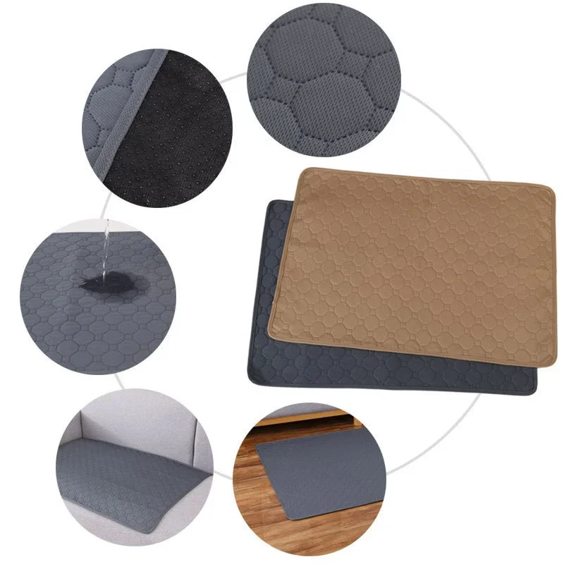 Washable Dog Pet Diaper Mat Urine Absorbent Environment Protect Diaper Mat Waterproof Reusable Training Pad Dog Car Seat Mat