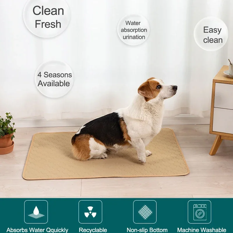 Tapis de couche lavable pour chien absorbant l'urine et protégeant l'environnement Tapis de couche imperméable et réutilisable Tapis de siège de voiture pour chien