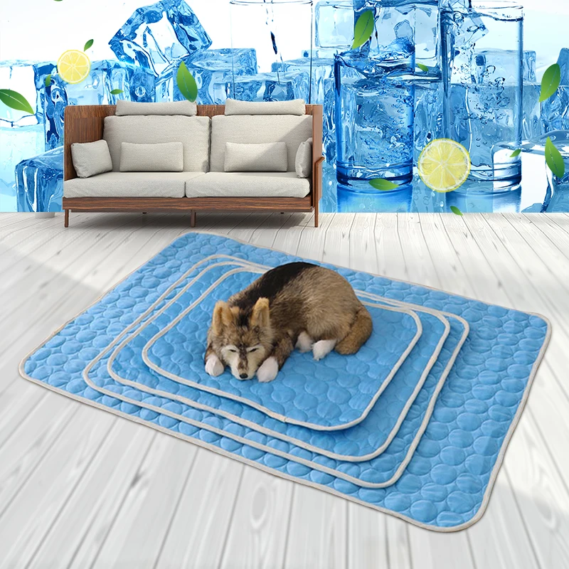 Perro Mat verano de refrigeración Pad Mat Para Perros Gato Manta Sofá Transpirable Mascota Cama de perro de verano lavable Productos para mascotas Venta de Accesorios