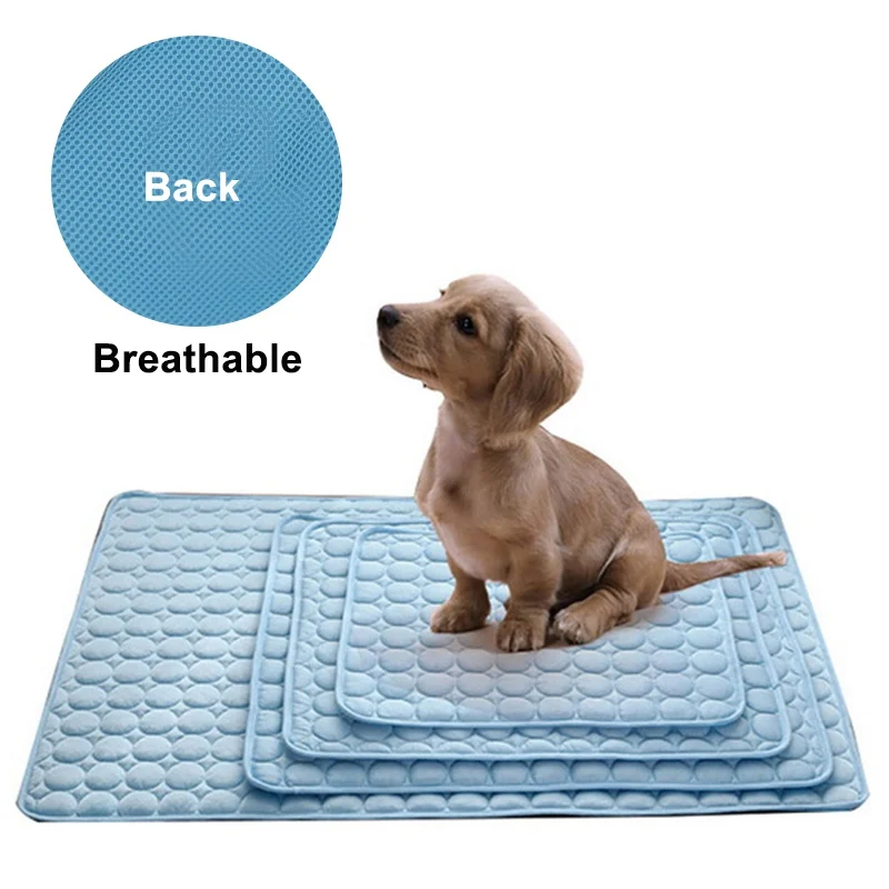 Dog Mat Cooling Summer Pad Mat For Dogs Cat Blanket Sofa Breathable Pet Dog Bed Summer Washable Pet Products Accessories Sale