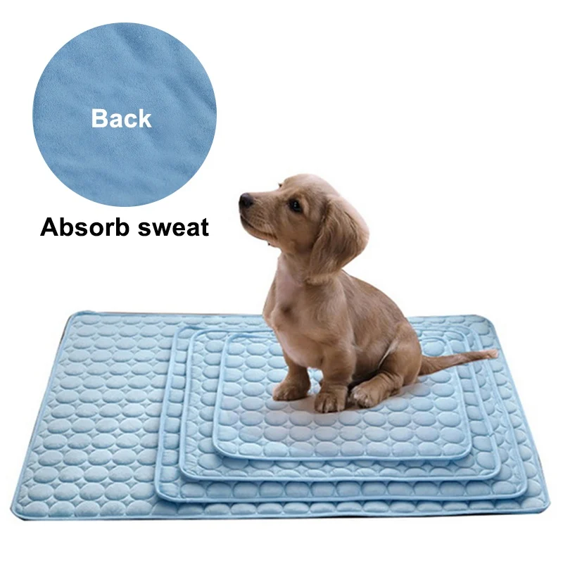 Perro Mat verano de refrigeración Pad Mat Para Perros Gato Manta Sofá Transpirable Mascota Cama de perro de verano lavable Productos para mascotas Venta de Accesorios